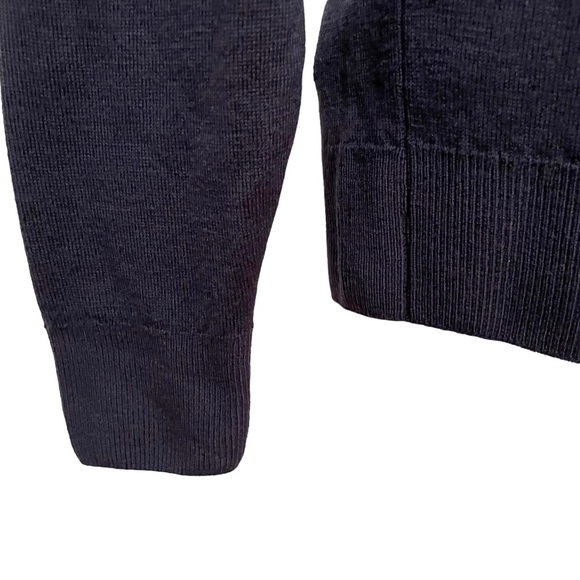 Vintage NWOT Windsor House 100% New Wool Mock Turtleneck Sweater Navy Blue - Picture 4 of 4